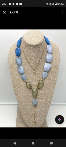 Multi Color Large Stone Necklace
