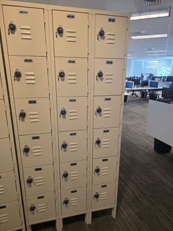 METAL LOCKERS, NEW! SECTION OF 18 UNITS $295