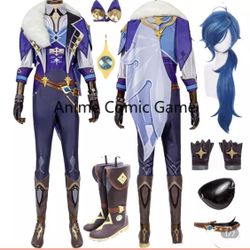 GREAT !!!Anime Cosplay Costume Genshin Impact Kaeya Cosplay Outfit  REDUCED!!!!