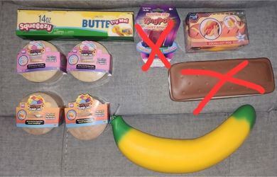 Lot of 7 new Squishy Toys