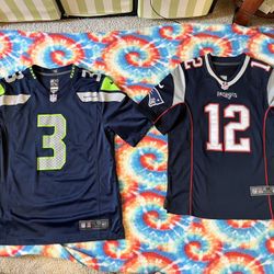 NFL Official Nike Jerseys Tom Brady, Russell Wilson