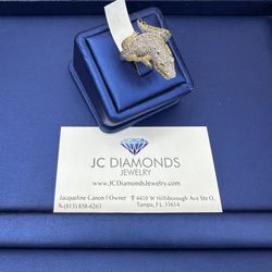 Ring Diamonds Gold 10k Cocodrilo 🐊 