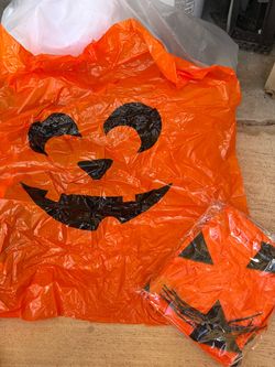 Halloween Jack-O-Lantern Plastic Lawn Bags