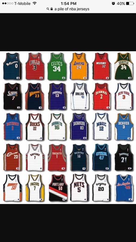 Jerseys... any brand mostly Champion or Nike authentic any sport mainly nba basketball!