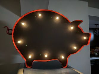 Pig Shaped Marquee Light Sign chalkboard? Decor *NEW farmhouse