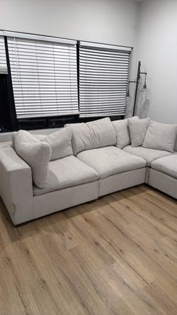 Light Gray Modular Sectional Sofa