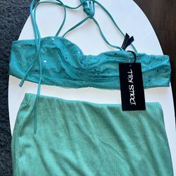 Rave Set Blue Top And Skirt 🩵✨