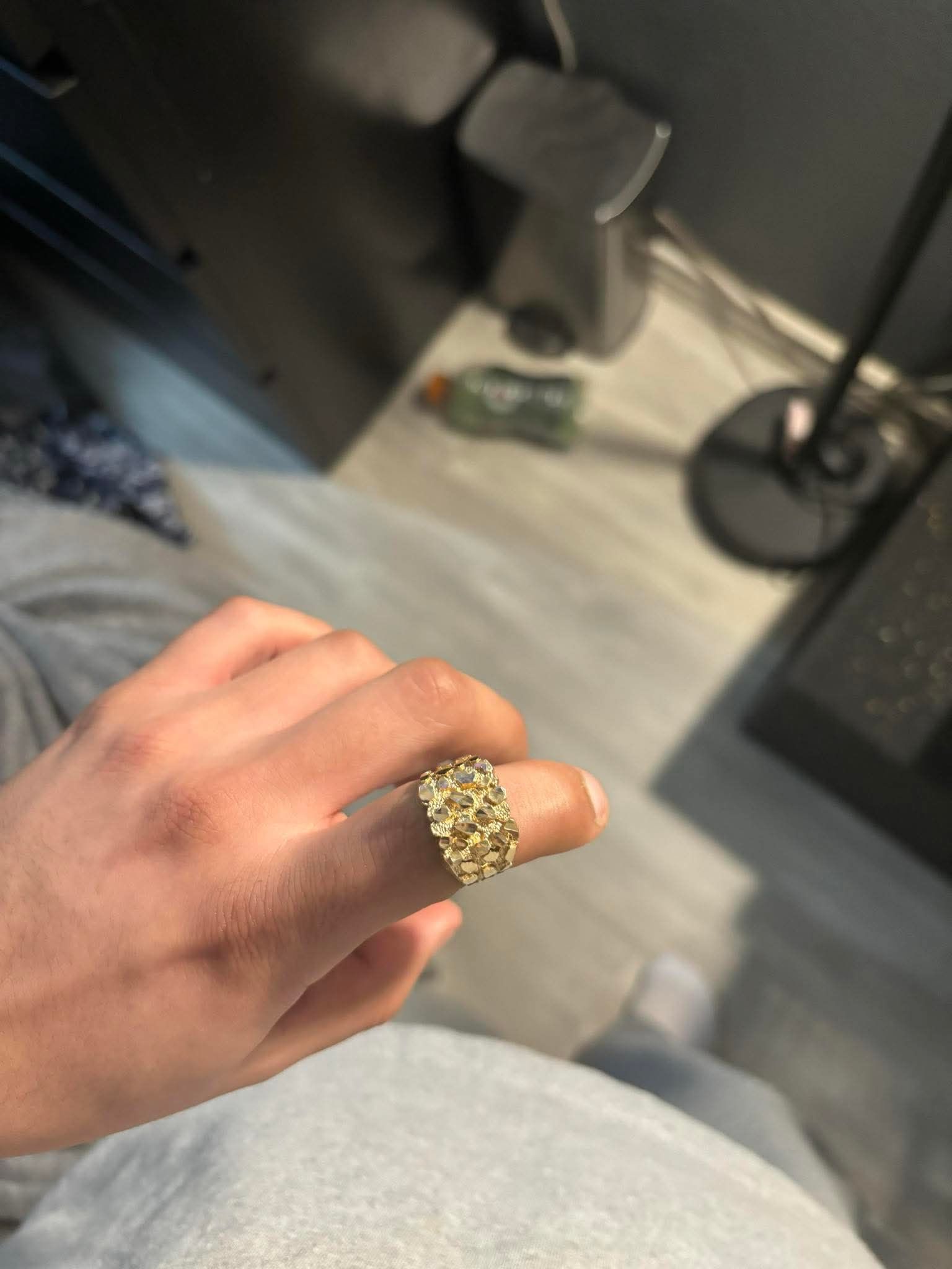 14K Gold Nugget Ring