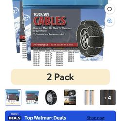 (2 pack) Peerless Chain Light Truck/SUV Tire Cables, #0196555