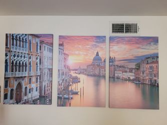 Venice Canal  Canvas Wall Art Set