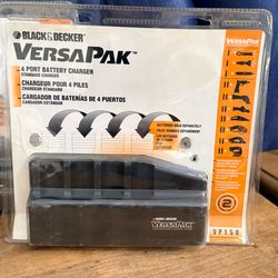 Black & Decker VersaPak VP150 4-Port Battery Charger • NEW SEALED