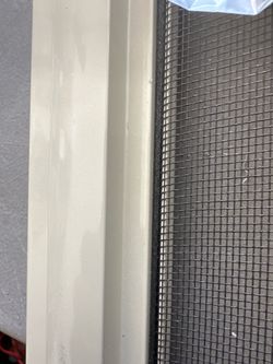 USED Sliding Screen Door HEAVY DUTY FRAME in white. Size 36 1/2 wide X 80 1/2 Height.