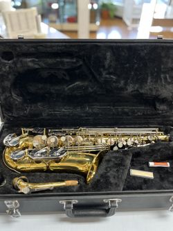 JUPITER JAS720 SAXOPHONE, USED CONDITION, COMES WITH HARD CASE, AND MOUTH PIECE ATTACHMENT
