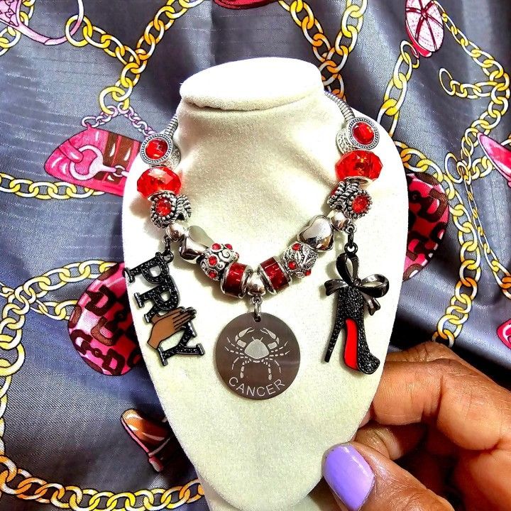 Cancer Charm Bracelet