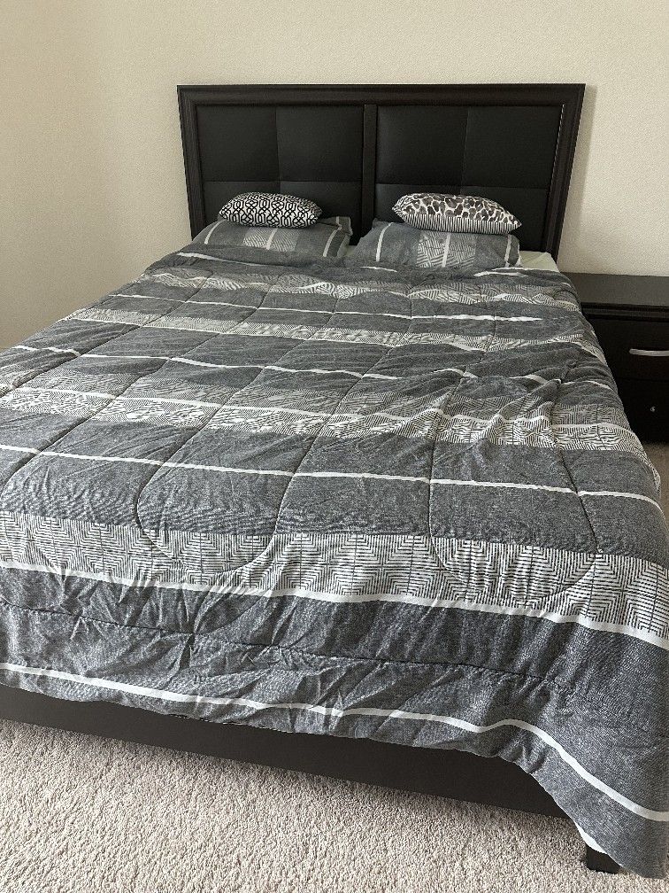 Queen Bed Frame With Head Board And Dresser (NO Mattress)