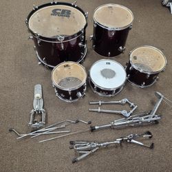 CB Drums 5 Piece Drum Set With Stands And Pedal