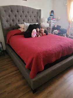 Bed frame with bed