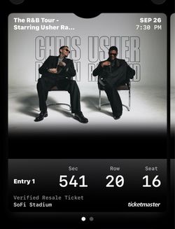 Chris Brown & Usher R&B Tour Ticket – Sep 26