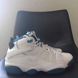 Jordan 6 rings white/marina blue Men's Size 10.5