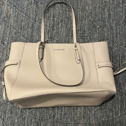 Michael Kors Pearl Gray Leather Travel Tote