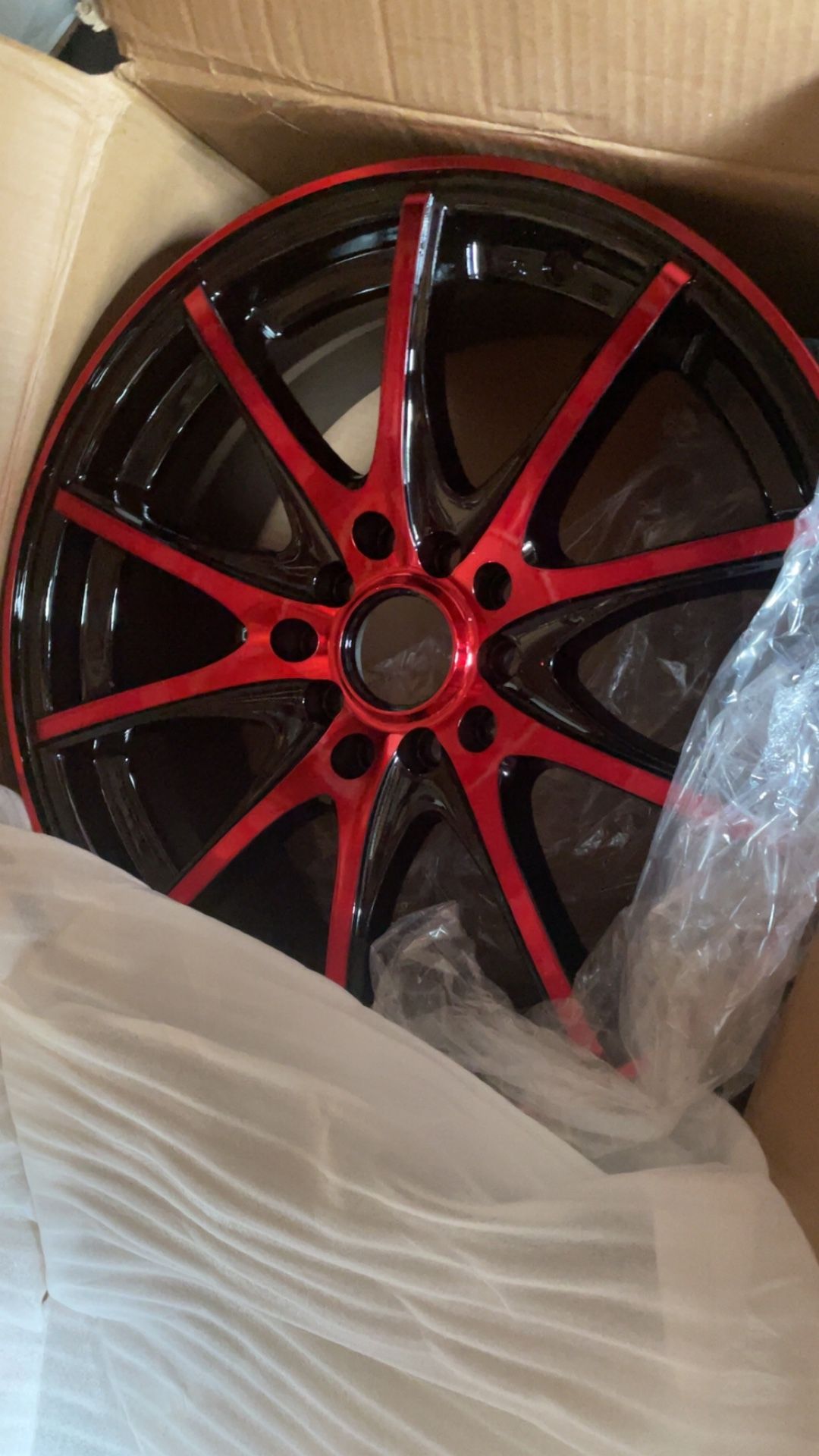 Drift Dynamic red and black Complete Set Of Rims(4)