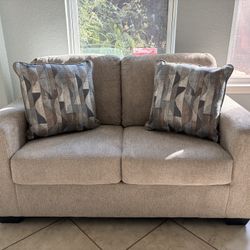 Beige Cream Loveseat 