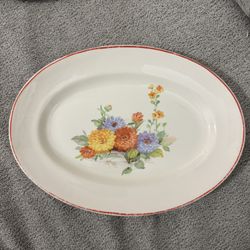 Serving Platter Oval Floral 