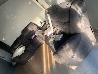Grey reclining sofa & Love seat