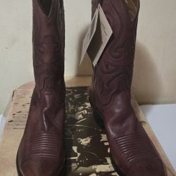 Women's Lucchese Leather Boots Size 9 Brown