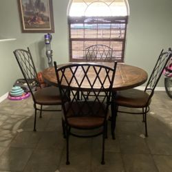 Solid Wood Table With 4 Chairs