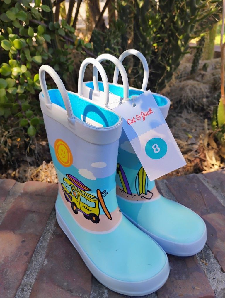 New Cat & Jack Rain Boots Sz 8c 10 ..11 $13