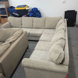 Large tan beige sectional large
