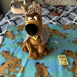 Scooby Doo Stuffed Animal, Fleece Throw And Deck Of Cards