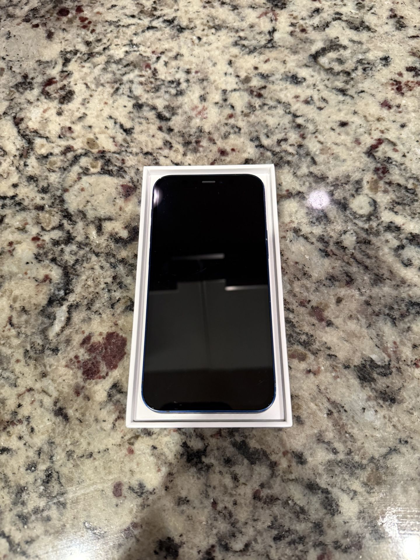 iphone 12 mini- with box, charger and leather apple sleeve