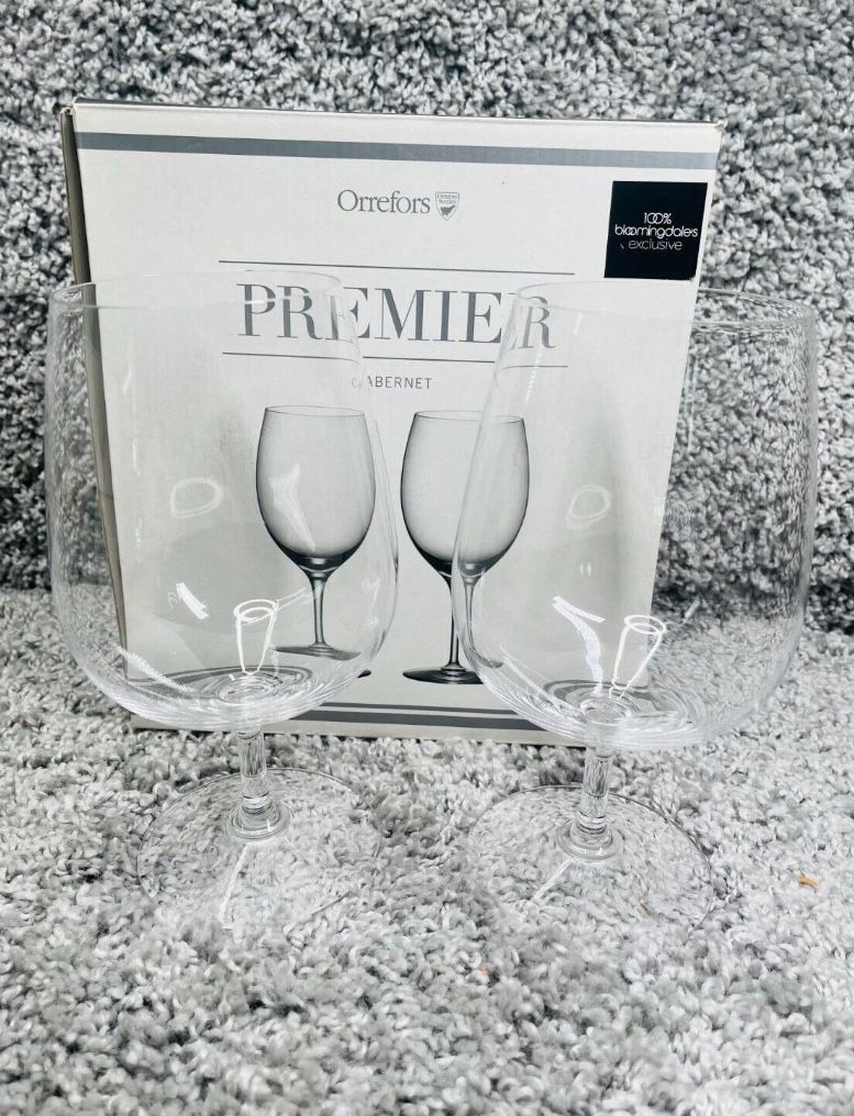 Orrefors Cabernet Glass Premier Clear Pack of 2