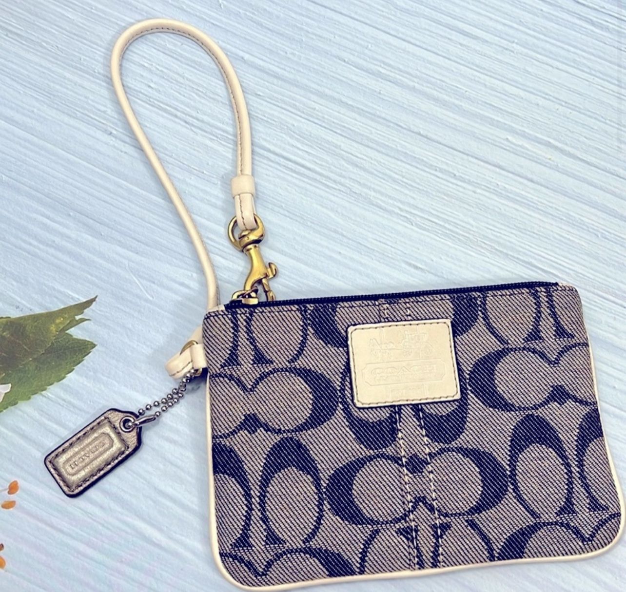 COACH BLUE SIGNATURE C WRISTLET BAG