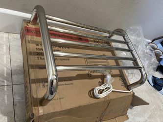 24x17 Chrome Electric Towel Bar Warmer