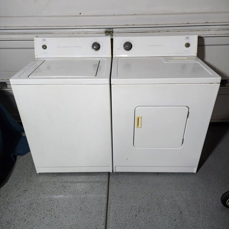 Roper By Whirlpool Corporation Matching Set Washer And Gas Dryer