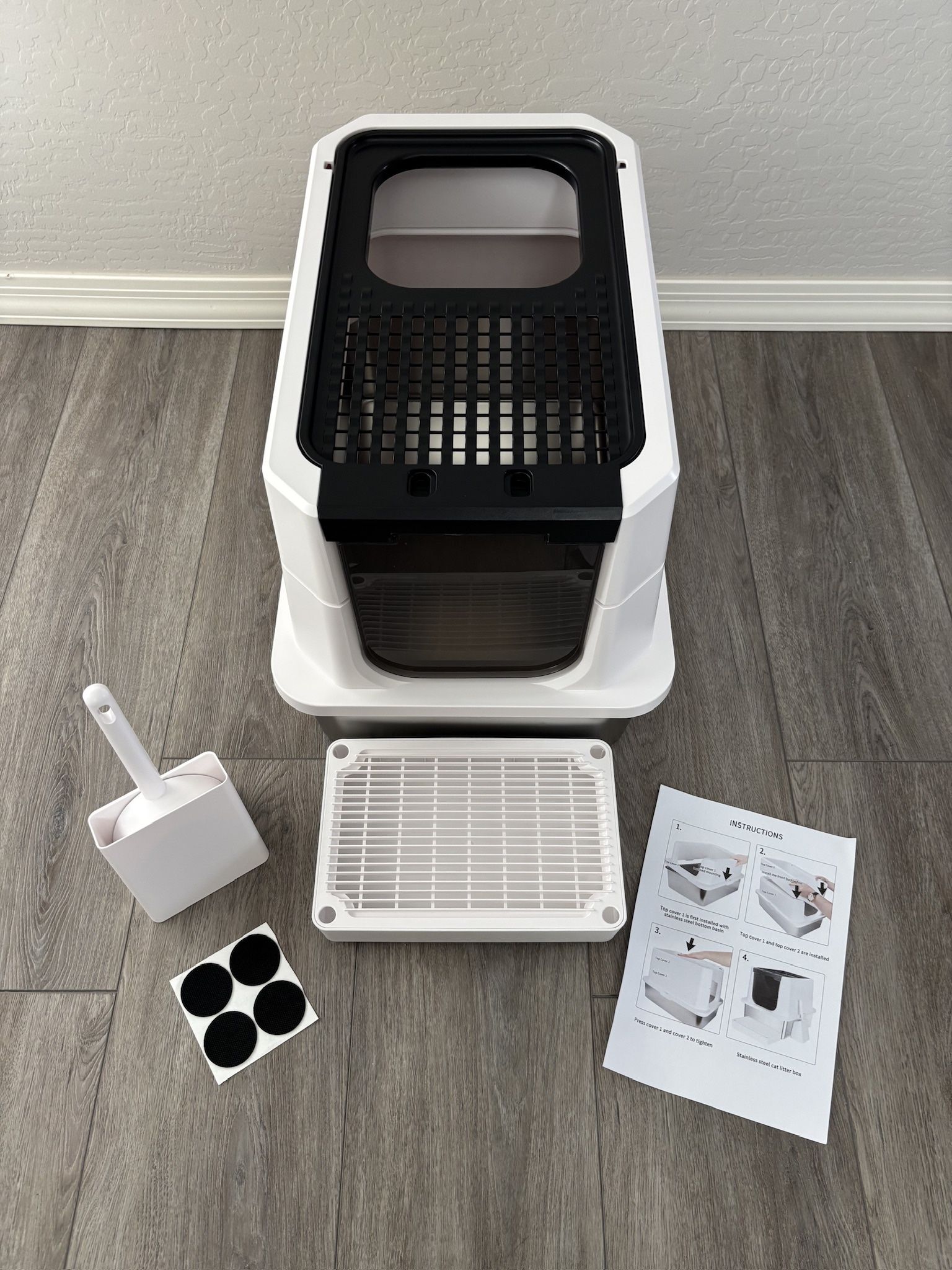 *Williamsfield & Higley* New Stainless Steel Litter Box Large Enclosed Top Entry Front Entry Scoop