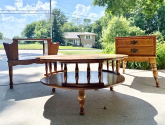 Ethan Allan Vintage Furniture - Set of 3 (coffee table & 2 end tables)