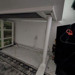 White Modern Desk with Cable Management