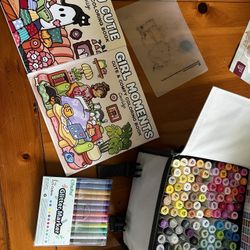 Ohuhu 120 Markers And Coloring Books 