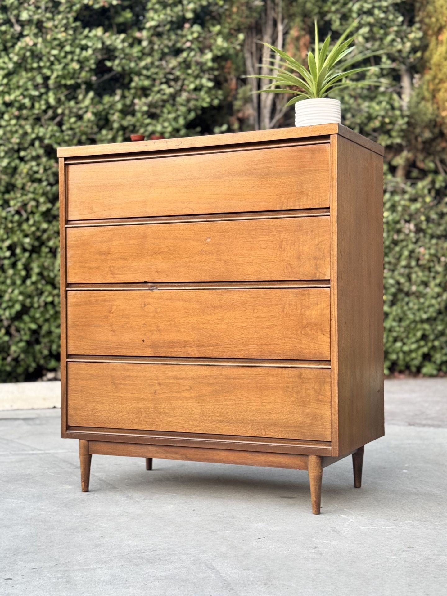 Mid Century Modern Vintage MCM Tall Dresser Chest of Drawers
