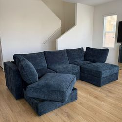 Floor Model/Return Lovesac Midnight Navy Corded Velvet Sactional - 🚚 FREE SHIPPING