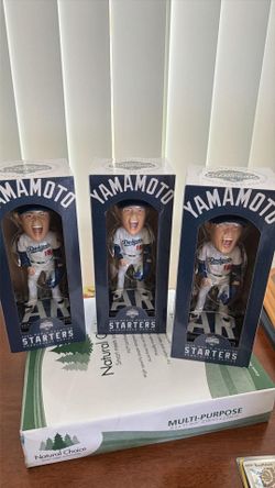 Yoshinobu Yamamoto Dodgers 2025 World Champion Bobblehead – Lot of 3