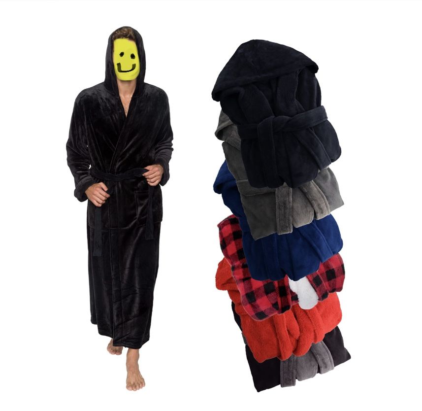 Ross Michaels Men's Plush Robe - Size: L/XL
