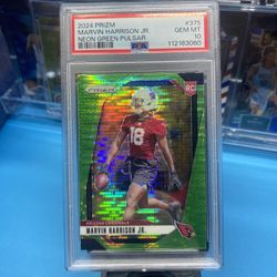 PSA 10- Marvin Harrison Jr Neon Green Pulsar