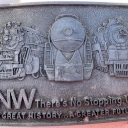 Vintage Norfolk And Western Railroad Belt Buckle 