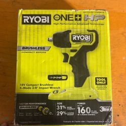 RYOBI 18V COMPACT BRUSHLESS 4-MODE 3/8 IMPACT WRENCH