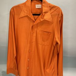 Vintage orange polyester shirt